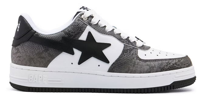 A Bathing Ape Bape Sta Snake Skin Black