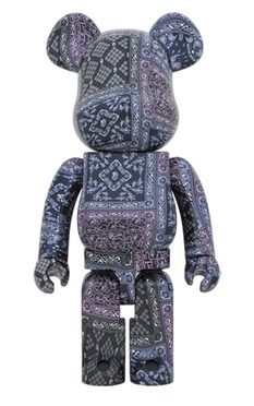 Bearbrick x BAPE Black Bandana 1000%