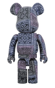 Bearbrick x BAPE Black Bandana 1000%