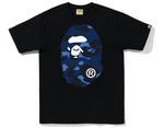 Load image into Gallery viewer, BAPE Color Camo Big Ape Head Tee (FW22) Black Blue
