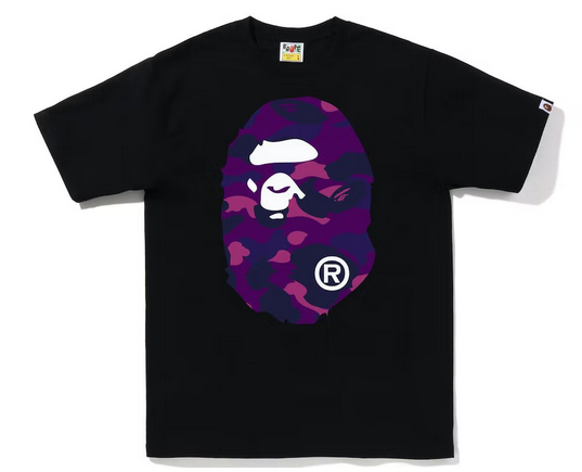 BAPE Color Camo Big Ape Head Tee (FW22) Black Purple