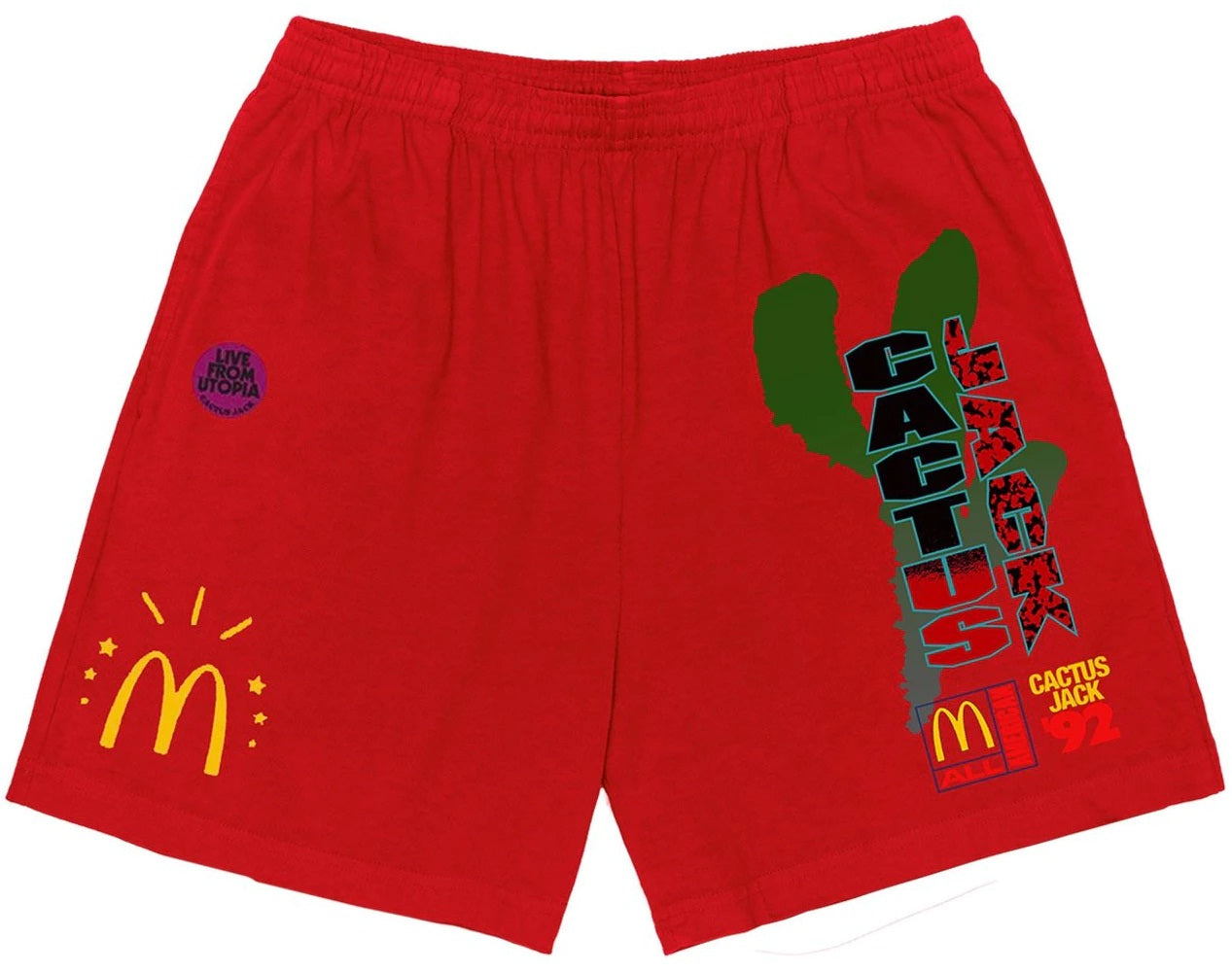 Travis Scott x McDonald's All American '92 Shorts Red