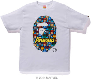 BAPE x Marvel Comics Avengers Ape Head Tee White