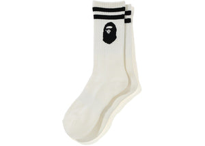 BAPE Ape Head Socks White