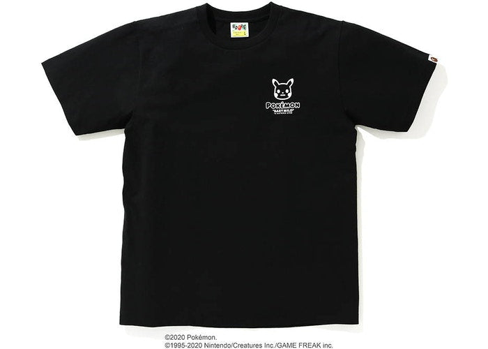 BAPE x Pokemon Monotone Ape Head Tee #1 Black