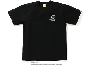 BAPE x Pokemon Monotone Ape Head Tee #1 Black