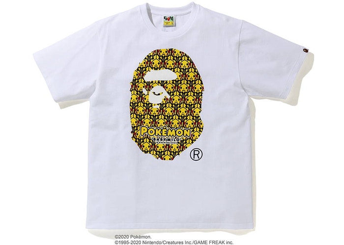 BAPE x Pokemon Ape head Tee #1 White