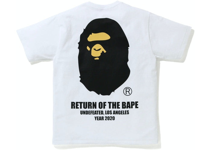 BAPE x Undefeated Ape Head Tee White