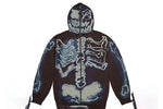 Load image into Gallery viewer, Travis Scott Cactus Jack For Fragment Skeleton Graffiti Full Zip HoodieMulti

