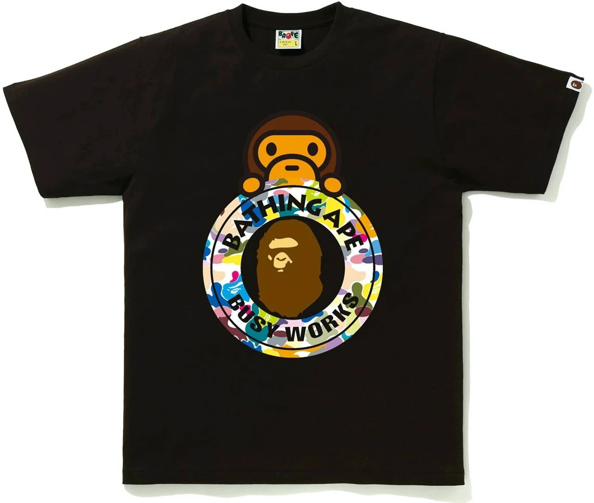 BAPE Milo Busy Works Multi Camo Tee Black