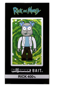 Bearbrick BAIT x Medicom Rick and Morty 400% White SET OF 2