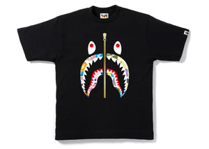 BAPE Multi Camo Shark Tee Black