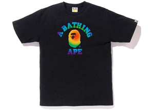 BAPE Rainbow Rasta College Tee Black