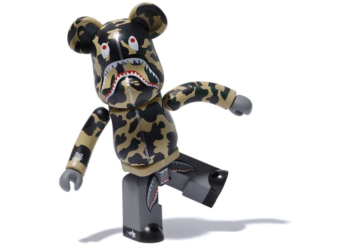 Bearbrick x Medicom 1st Camo Shark Superalloy Chogokin 200% Bearbrick Yellow