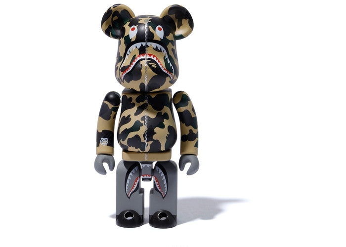 Bearbrick x Medicom 1st Camo Shark Superalloy Chogokin 200% Bearbrick Yellow