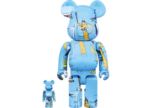 Bearbrick Jean-Michel Basquiat #4 100% & 400% Set Blue