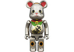 Load image into Gallery viewer, Bearbrick Superalloy Beckoning Cat Silver Plated 2 200%
