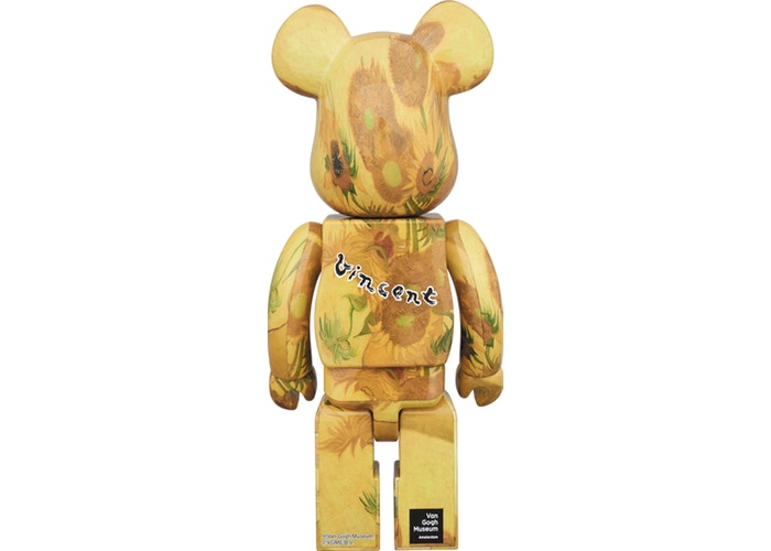 Bearbrick x Van Gogh Museum Sunflowers 100% & 400% Yellow