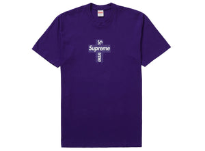 Supreme Cross Box Logo Tee Purple