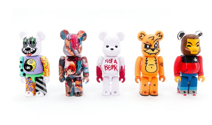 Bearbrick DesignerCon Artist (Steven Harrington, Tristan Eaton, Joe Ledbetter, Luke Chueh, KaNO) 100% (Set of 5)