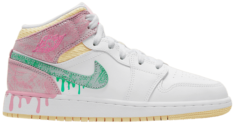 Air Jordan 1 Mid SE GS 'Paint Drip'