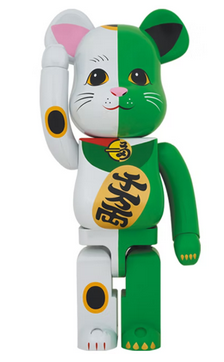Bearbrick Maneki Neko 1000% White/Green