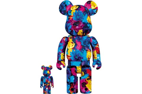 Bearbrick Mika Ninagawa Anemone 100% & 400% Set Blue