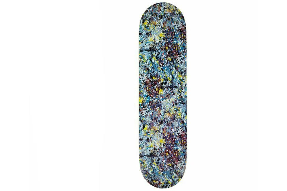 Medicom x Sync Jackson Pollock Studio 2 Skateboard Deck Blue