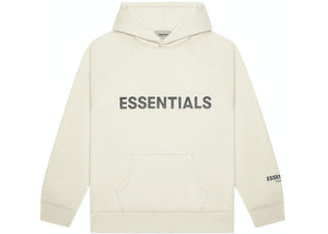 FEAR OF GOD ESSENTIALS 3D Silicon Applique Pullover Hoodie Buttercream