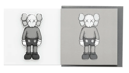 KAWS Companion Greeting Card (With Puffy Sticker)Grey