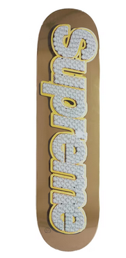 Supreme Bling Box Logo Skateboard Deck (SS22) Gold