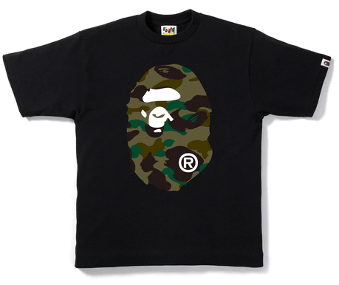 BAPE 1st Camo Big Ape Head Tee Black/Green