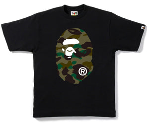 BAPE 1st Camo Big Ape Head Tee Black/Green