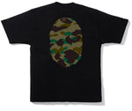 Load image into Gallery viewer, BAPE 1st Camo Big Ape Head Tee Black/Green
