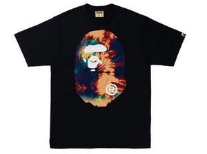 BAPE Tie Dye Big Ape Head Tee Black/Navy