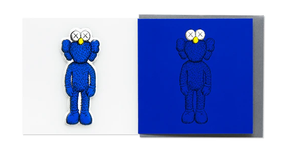 KAWS BFF Greeting Card (With Puffy Sticker) BLUE