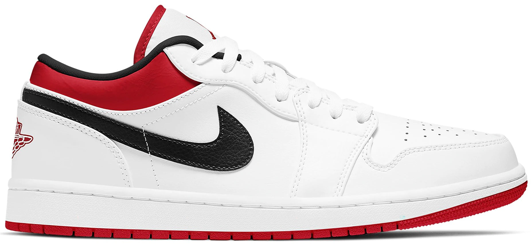 Jordan 1 Low White University Red Black GS