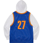 Load image into Gallery viewer, Supreme Basketball Jersey Hooded Sweatshirt Ash Grey
