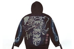 Load image into Gallery viewer, Travis Scott Cactus Jack For Fragment Skeleton Graffiti Full Zip HoodieMulti
