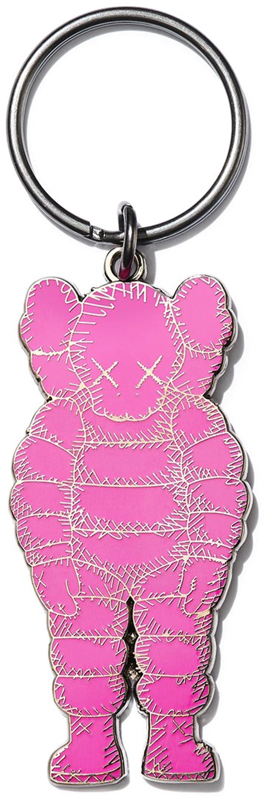 KAWS Brooklyn Museum WHAT PARTY Keyring Pink