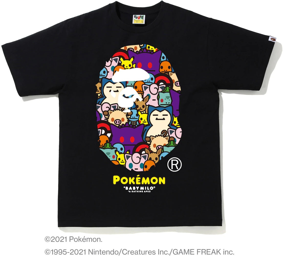 BAPE Pokemon Baby Milo Ape Head #11 Tee Black