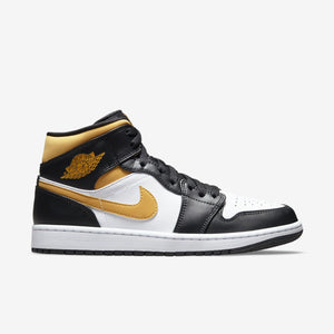 Jordan 1 Mid White Pollen Black