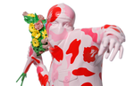 Load image into Gallery viewer, Banksy Brandalism x BAPE Flower Bomber Figure Pink
