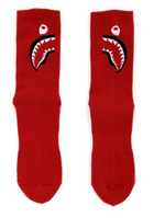 Load image into Gallery viewer, BAPE Shark Socks (FW21) Red
