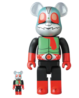 Bearbrick Kamen Rider New Number 2 100% & 400% Set Red