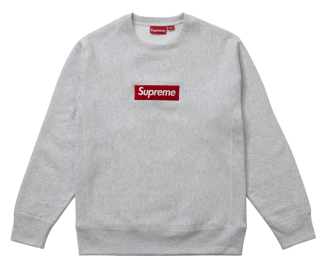 Supreme Box Logo Crewneck (FW18) Grey