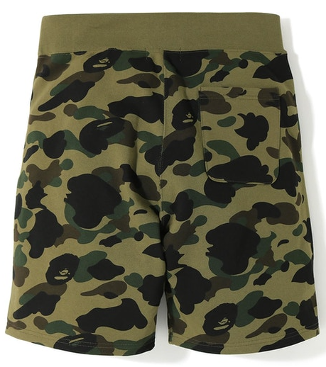 BAPE 1st Camo Shark Sweat Shorts Green