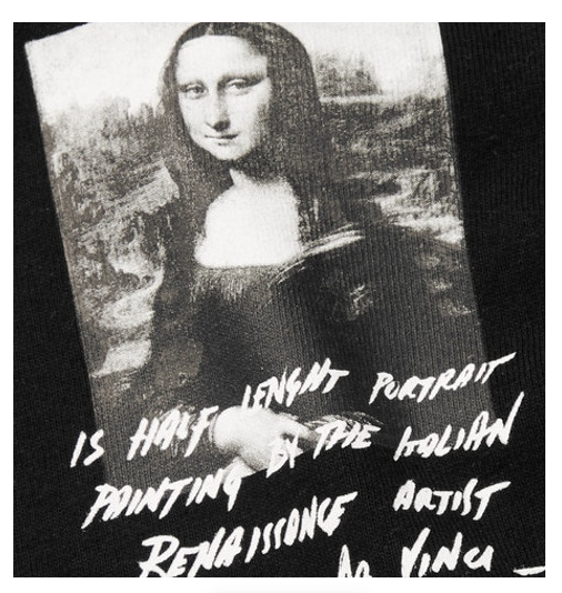 OFF-WHITE Monalisa Graphic Print L/S T-Shirt Black/White/Grey