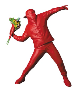 Banksy Brandalism Flower Bomber Sculpture Red