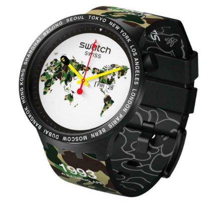 Swatch x Bape Big Bold The World Edition